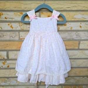 RING AROUND THE ROSIE baby girl pink ruffles pinafore dress